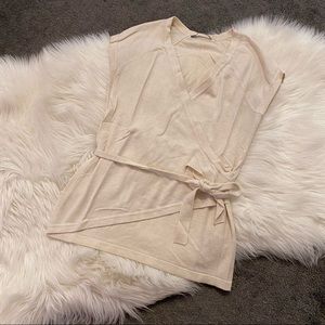 Faux-wrap sweater